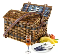 Weiden-Picknickkorb SUMMERLOVE für 4 Personen