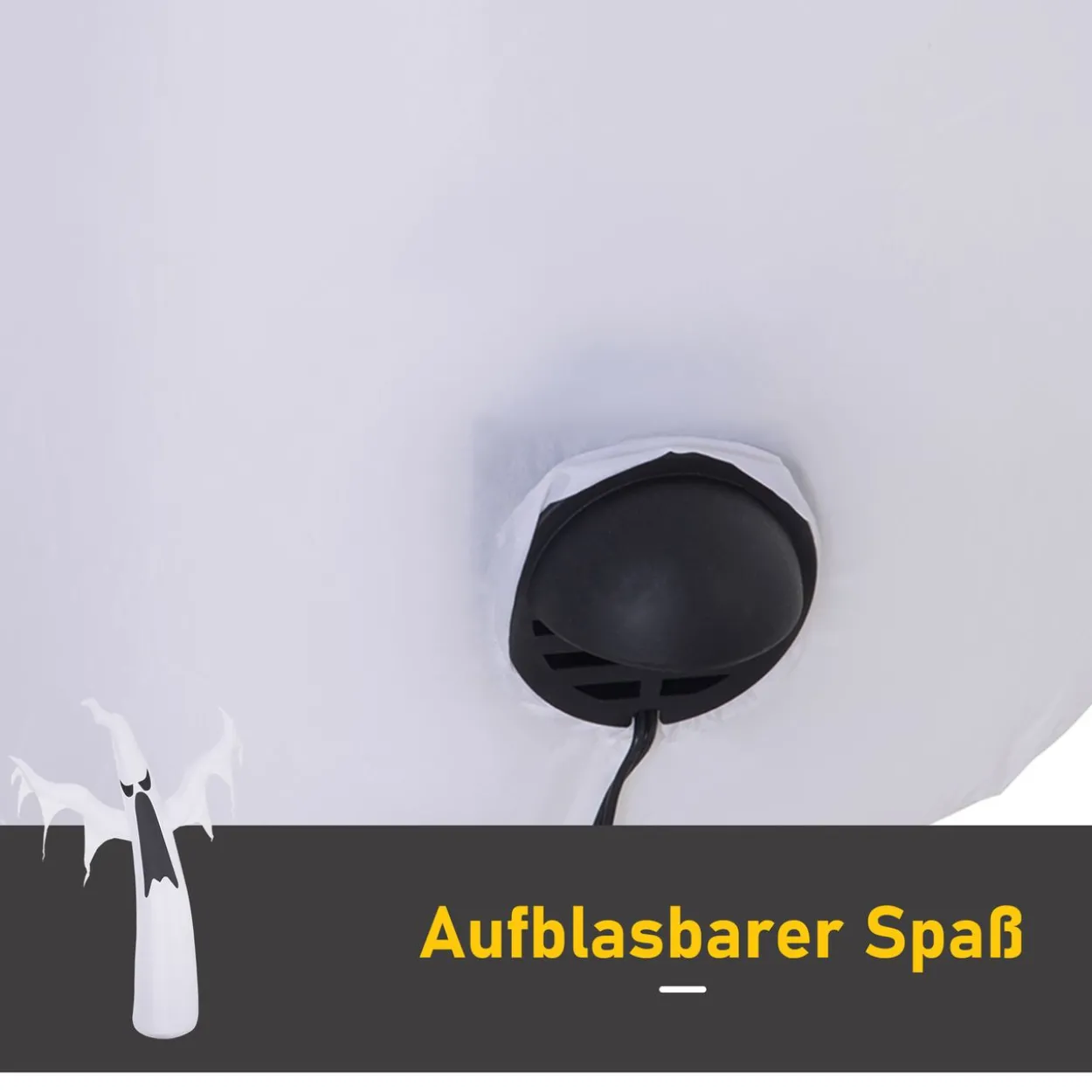 Weiß Halloween Dekoration Selbstaufblasendes Spuk Gespenst Geist LED Beleuchtet
