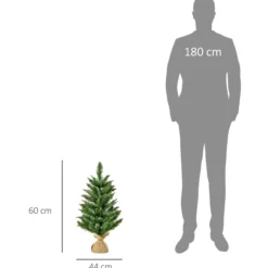 Weihnachtsbaum für Tisch 0,6 m Kunsttanne 70 Zweige Grün Ø44 x 60H cm