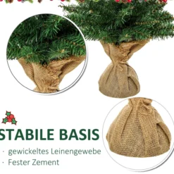 Weihnachtsbaum für Tisch 0,6 m Kunsttanne 70 Zweige Grün Ø44 x 60H cm