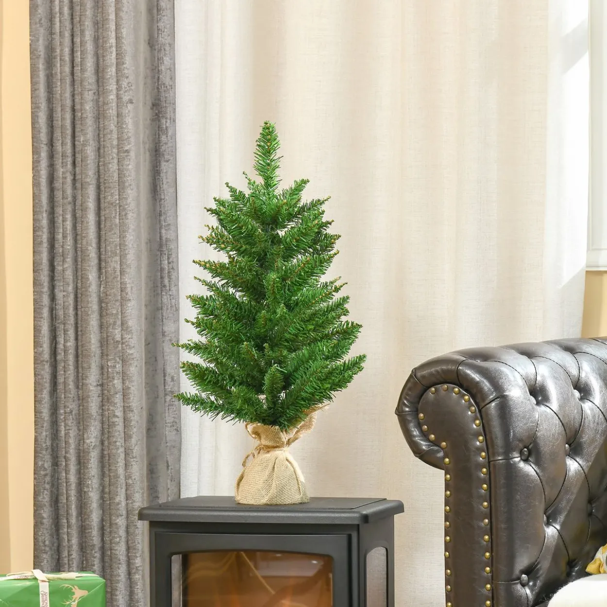 Weihnachtsbaum für Tisch 0,6 m Kunsttanne 70 Zweige Grün Ø44 x 60H cm