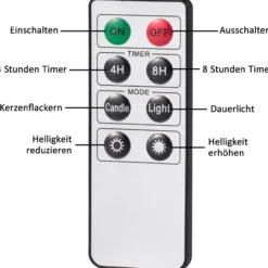 Weihnachtsbaumkerze inkl Fernbedienung 20er Set 10,5x1,5cm warmweiß
