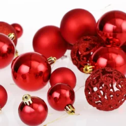 Weihnachtsbaumkugeln 100 tlg 3/4/6cm rot