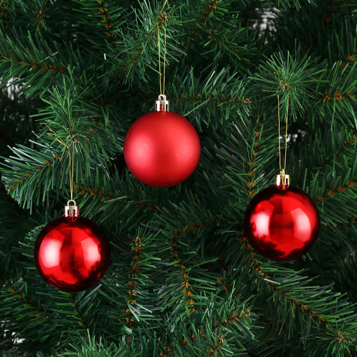 Weihnachtsbaumkugeln 54 tlg 5-8cm rot