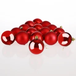 Weihnachtsbaumkugeln 54 tlg 5-8cm rot