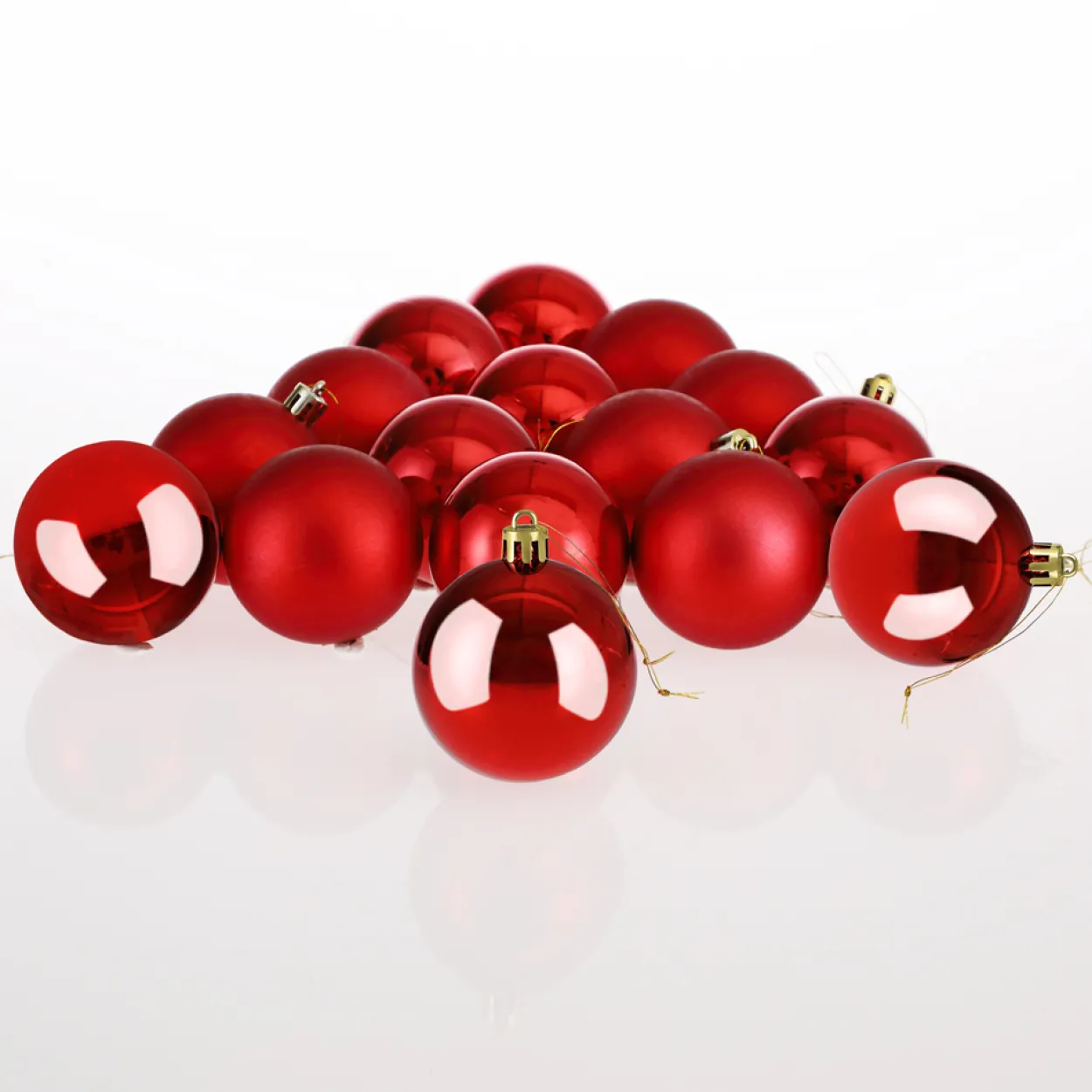 Weihnachtsbaumkugeln 54 tlg 5-8cm rot