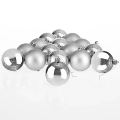 Weihnachtsbaumkugeln 54 tlg 5-8cm silber