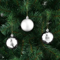 Weihnachtsbaumkugeln 54 tlg 5-8cm silber