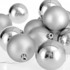 Weihnachtsbaumkugeln 54 tlg 5-8cm silber