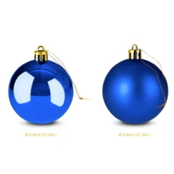 Weihnachtsbaumkugeln 54 tlg 5-8cm blau
