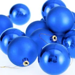 Weihnachtsbaumkugeln 54 tlg 5-8cm blau