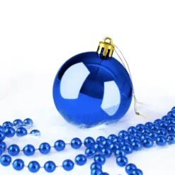 Weihnachtsbaumkugeln 54 tlg 5-8cm blau