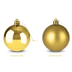 Weihnachtsbaumkugeln 54 tlg 5-8cm gold