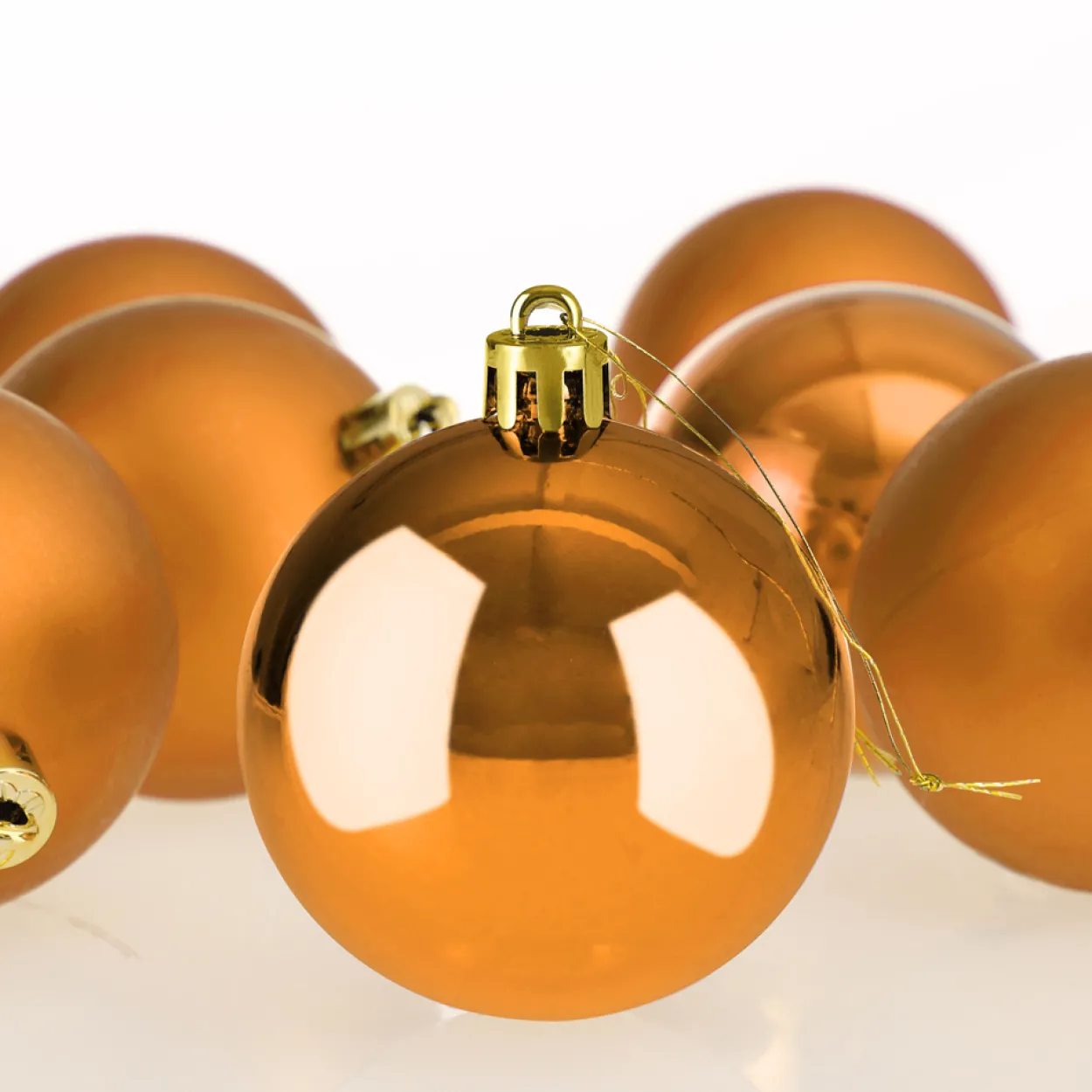 Weihnachtsbaumkugeln 54 tlg 5-8cm kupfer