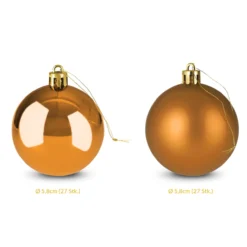 Weihnachtsbaumkugeln 54 tlg 5-8cm kupfer
