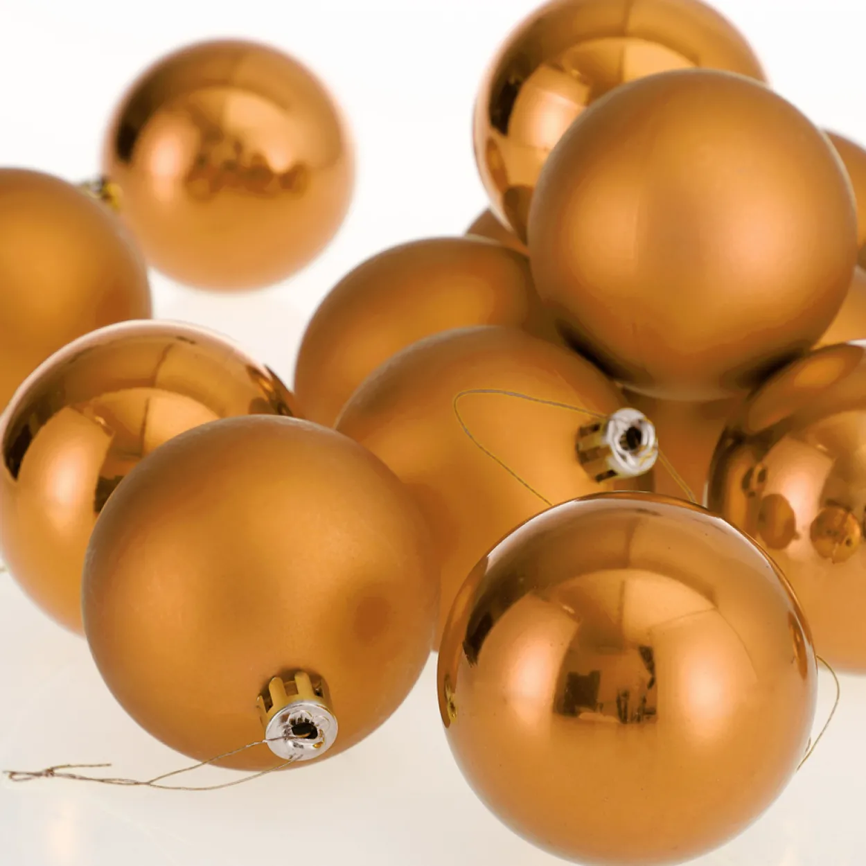 Weihnachtsbaumkugeln 54 tlg 5-8cm kupfer