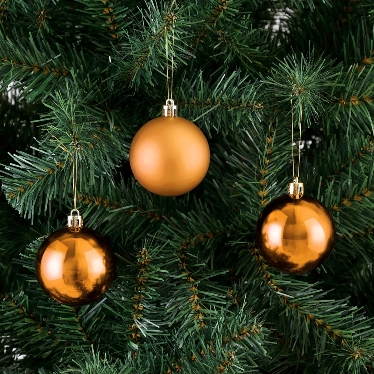 Weihnachtsbaumkugeln 54 tlg 5-8cm kupfer