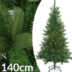 Weihnachtsbaum PE PVC inkl Ständer 140cm dunkelgrün