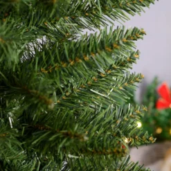 Weihnachtsbaum Tannenbaum mit Kunststoffständer 499 Spitzen PVC Grün Ø60 x 210 cm