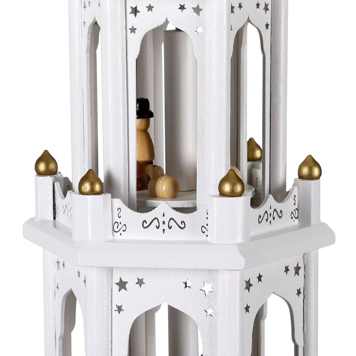 Weihnachtspyramide XL klassisch 60 x 20 x 17cm weiß