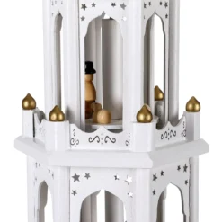 Weihnachtspyramide XL klassisch 60 x 20 x 17cm weiß