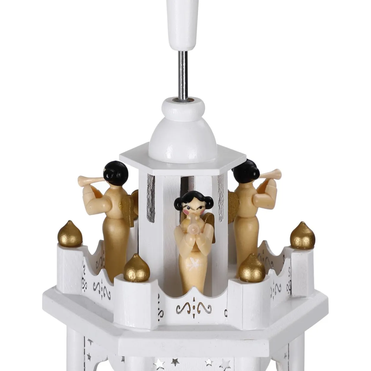 Weihnachtspyramide XL klassisch 60 x 20 x 17cm weiß