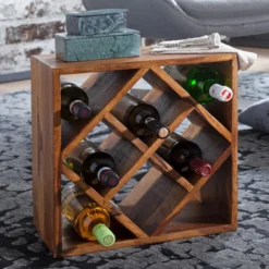 Weinregal KANOI Massiv Sheesham