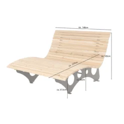 Wellenholzliege / Waldsofa TAIGA - Made in Germany
