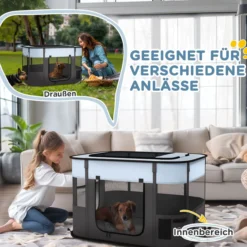 Welpenauslauf Welpenlaufstall faltbar Laufgitter für kleine Hunde und Kleintiere