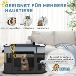Welpenauslauf Welpenlaufstall faltbar Laufgitter für kleine Hunde und Kleintiere