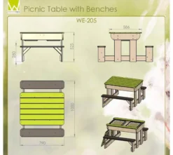 Wendi Toys Sand & Wassertisch mit 2 Bänken