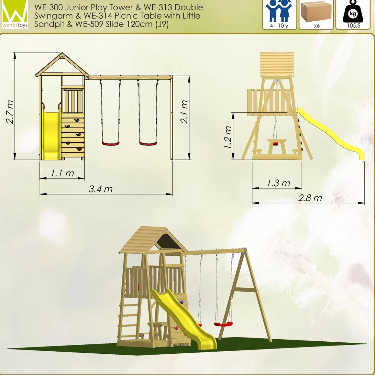 Wendi Toys Spielturm Giraffe