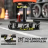 Werkstatthocker mit Rollen Ablagefläche höhenverstellbar Rollhocker