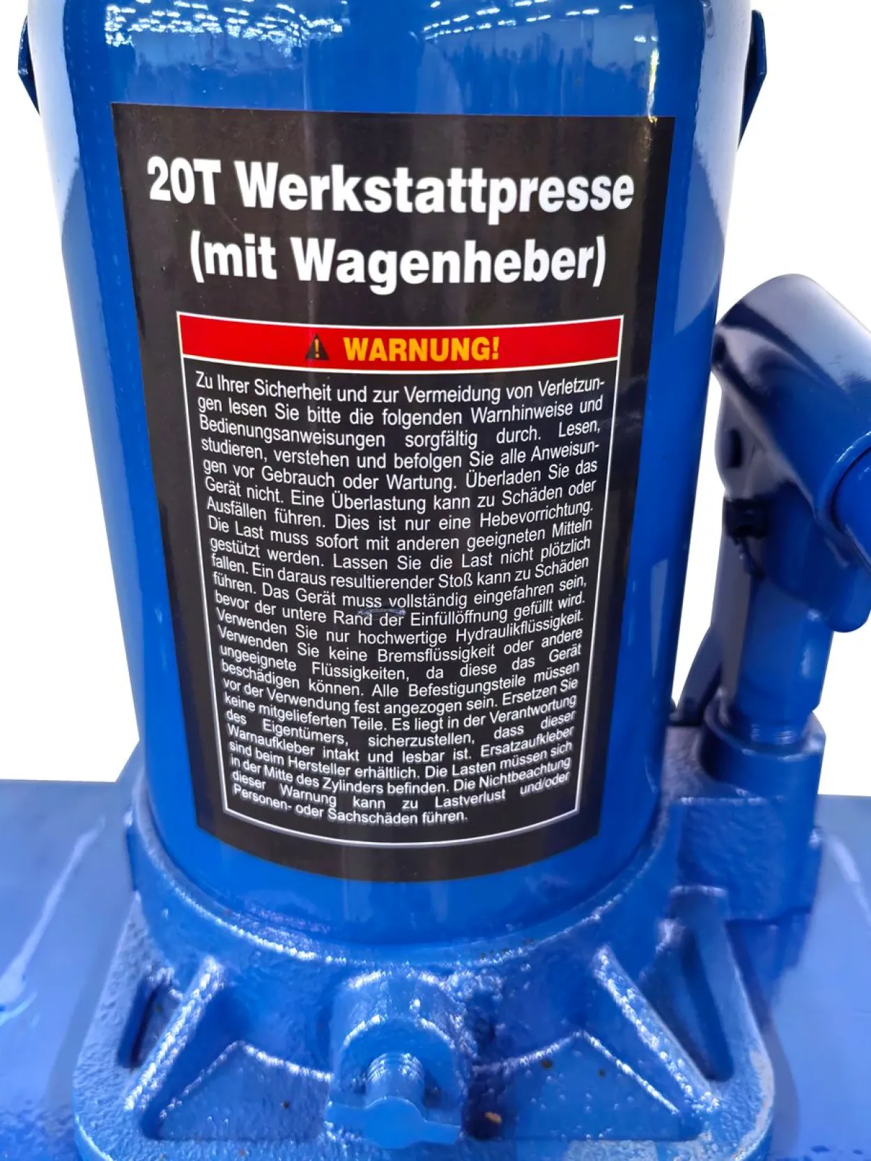 Werkstattpresse, Traglast 20 T