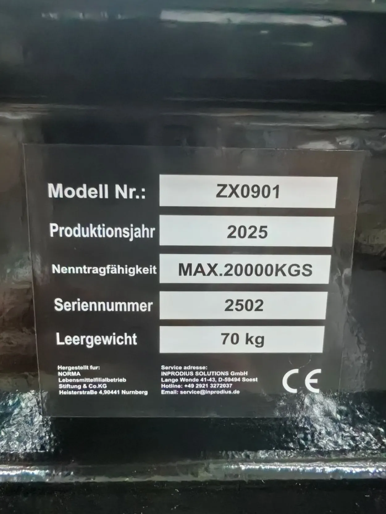 Werkstattpresse, Traglast 20 T