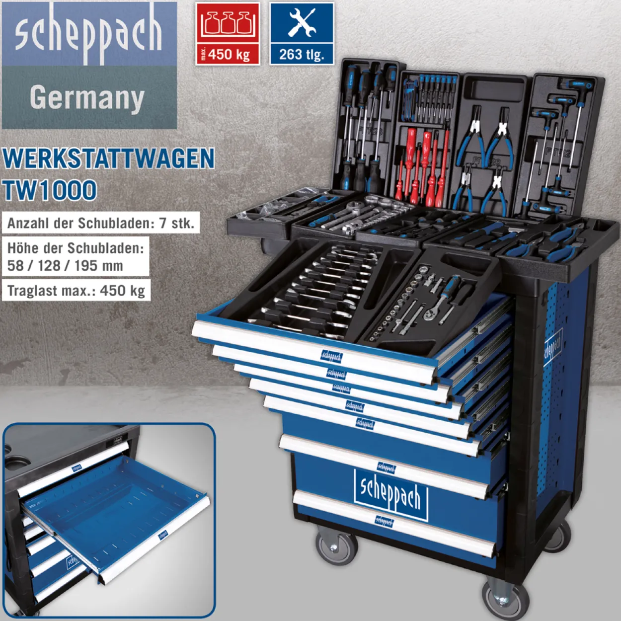 Werkstattwagen TW1000 263 tlg.