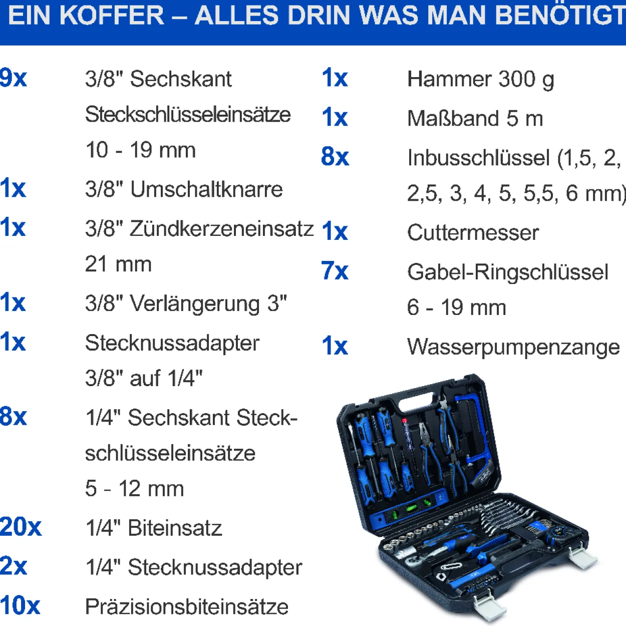 Werkzeugkoffer 97-tlg. WZK120