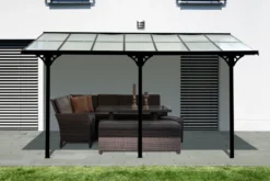 Westmann Aluminium Terrassendach Bruce schwarz 435x300 cm