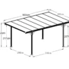 Westmann Carport Flachdach 15 m² weiss