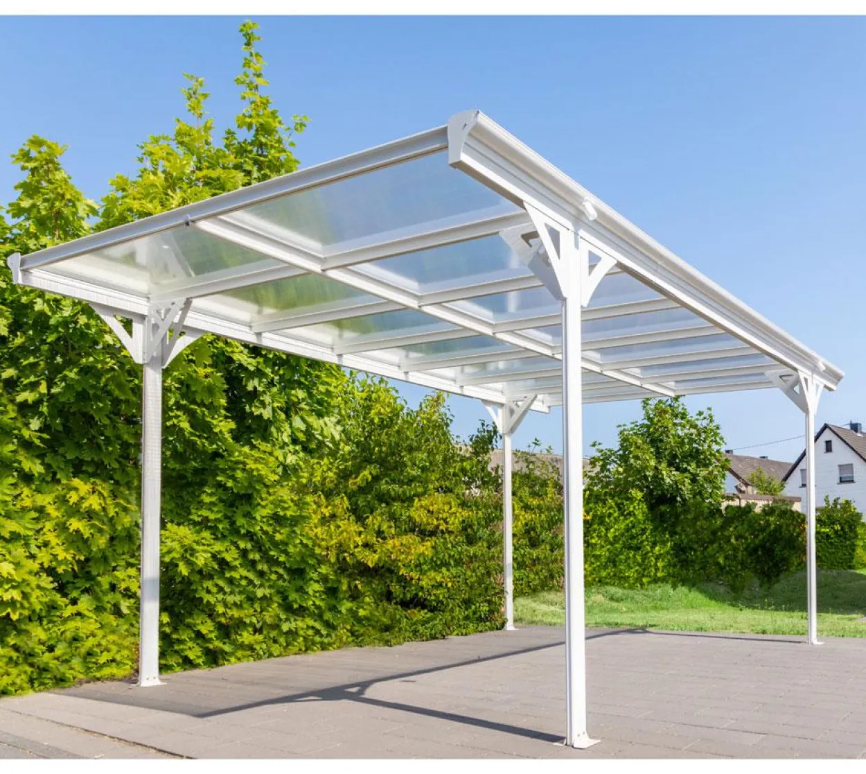 Westmann Carport Flachdach 15 m² weiss