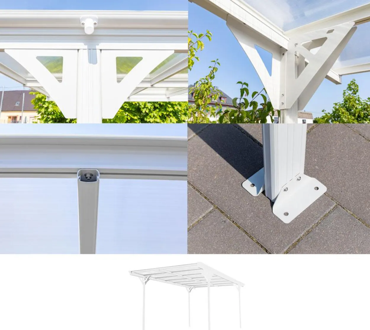 Westmann Carport Flachdach 15 m² weiss