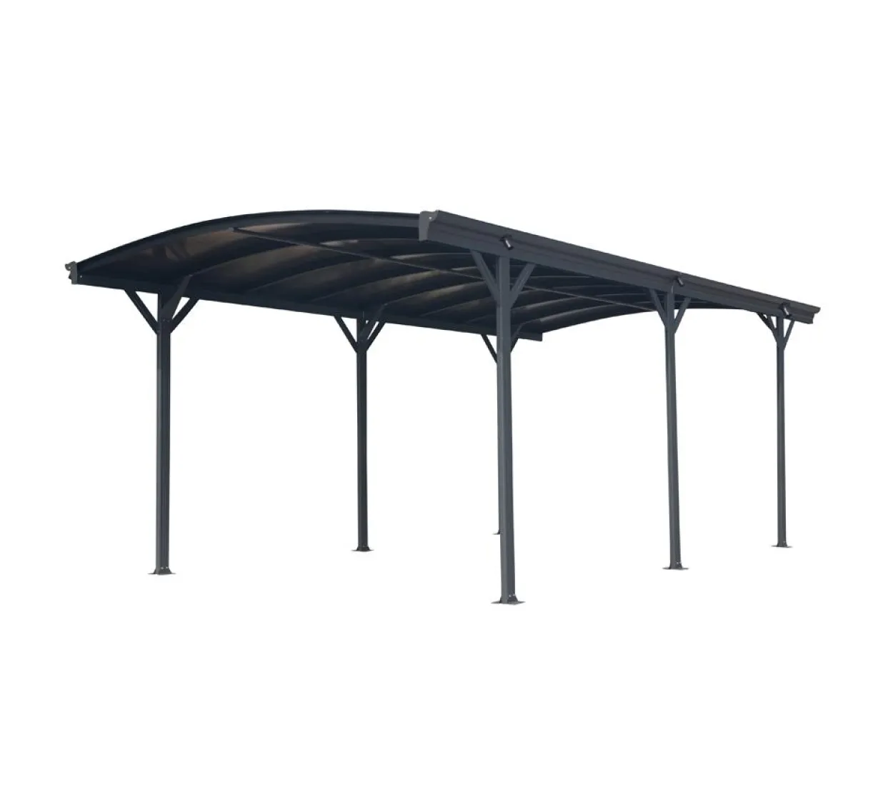 Westmann Carport Rundbogen 15 m² anthrazit