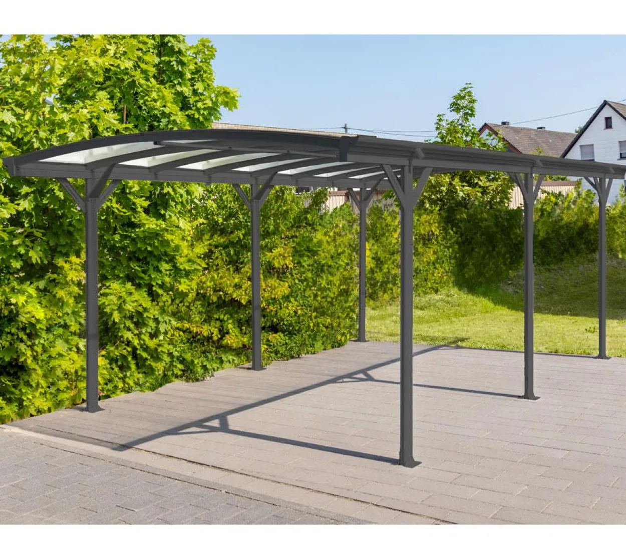 Westmann Carport Rundbogen 15 m² anthrazit