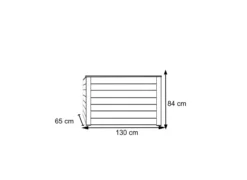 Westmann Hochbeet Lärche 130, 130x65x84 cm