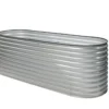 Westmann Metall Hochbeet Oval silber 240x80x82 cm