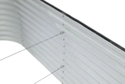 Westmann Metall Hochbeet Oval silber 240x80x82 cm