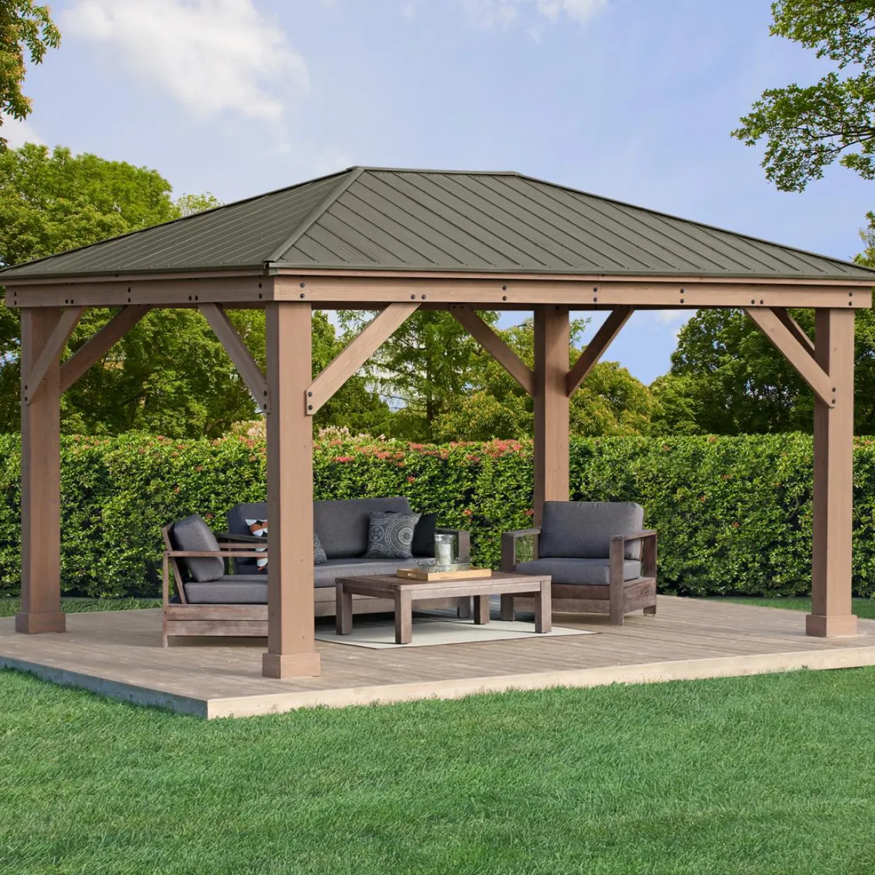 Westmann Premium Holzpavillon Devon 12x16 natur