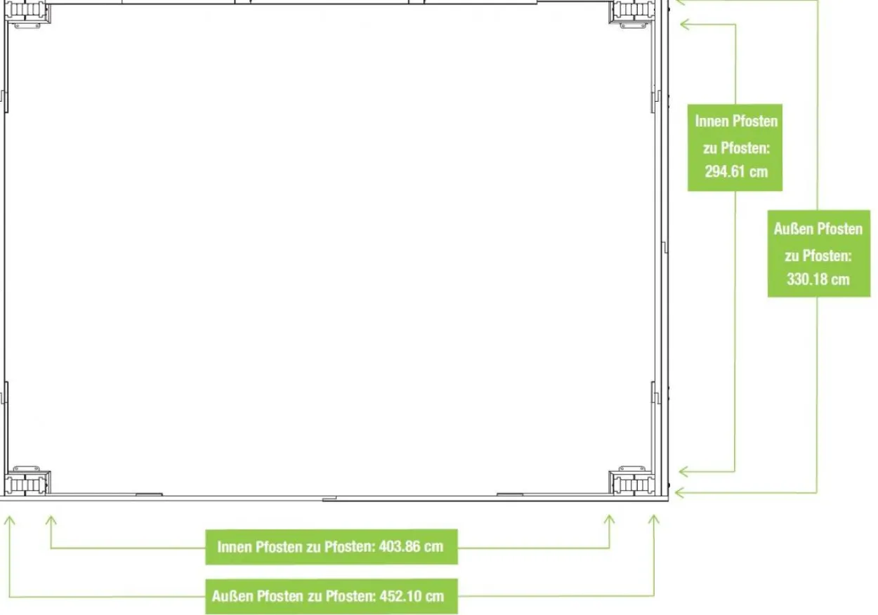 Westmann Premium Holzpavillon Devon 12x16 natur