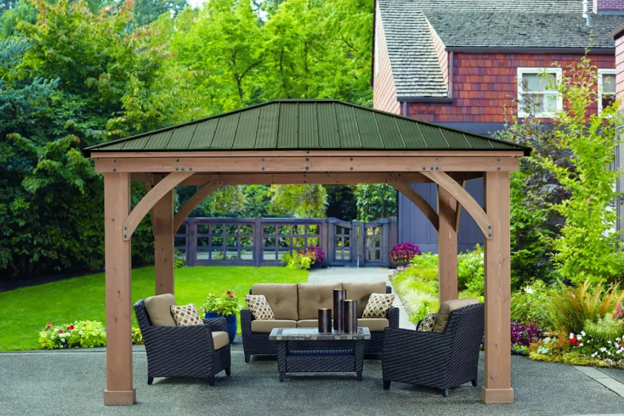 Westmann Premium Holzpavillon Devon 12x14 natur