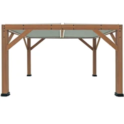 Westmann Zedernholz Pavillon mit Lamellendach Karl | Braun | 396x335x251 cm